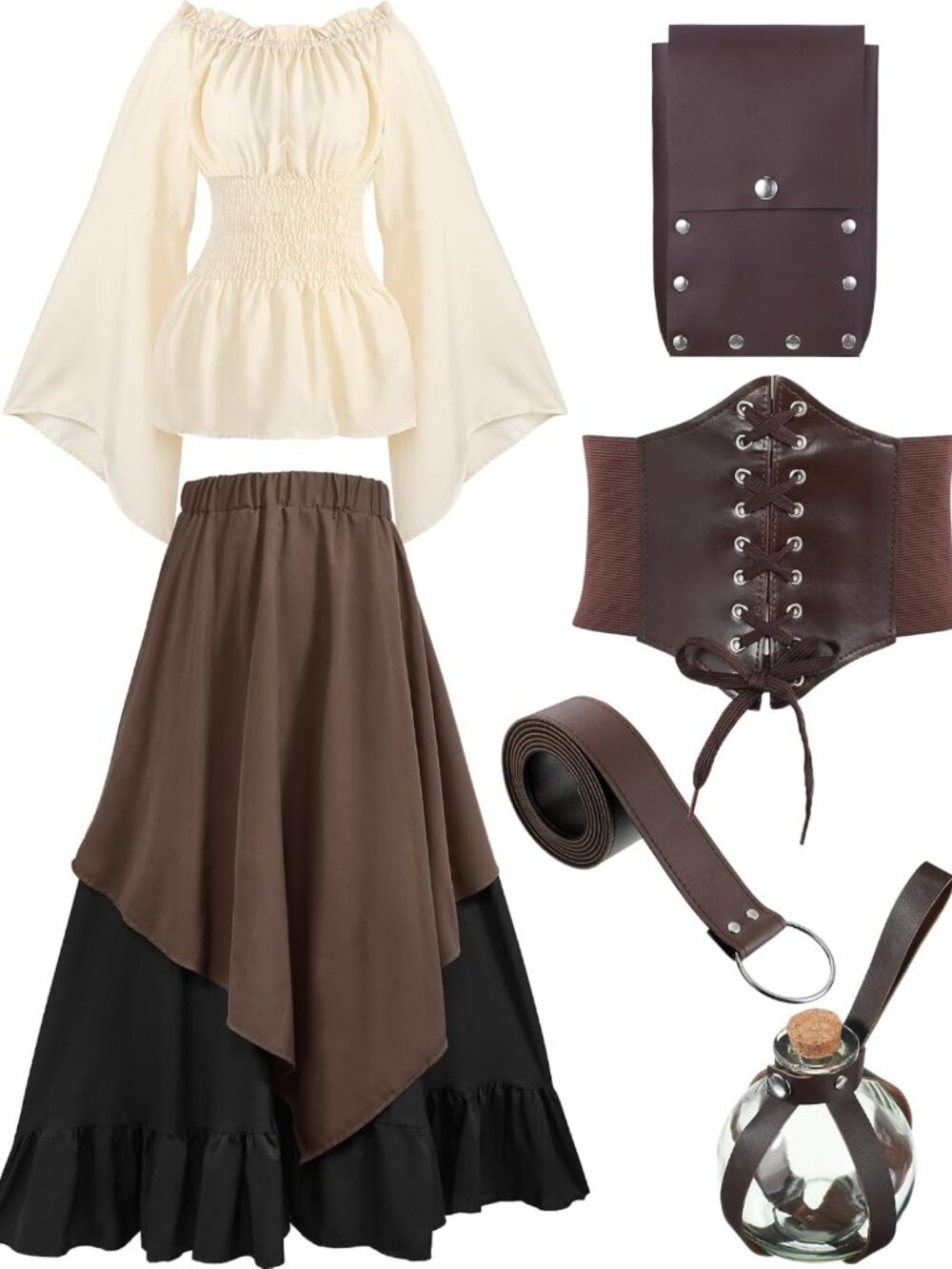 Medieval Renaissance Costume Women’s Corset Belt Dress Accessory - Perfect for